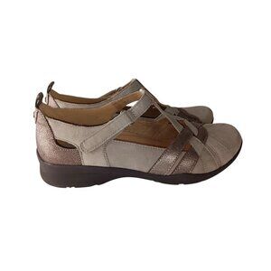 Earth Ocelot Taupe Adjustable Strap T-Strap Size 11 Cross Shoes Womens Mary Jane